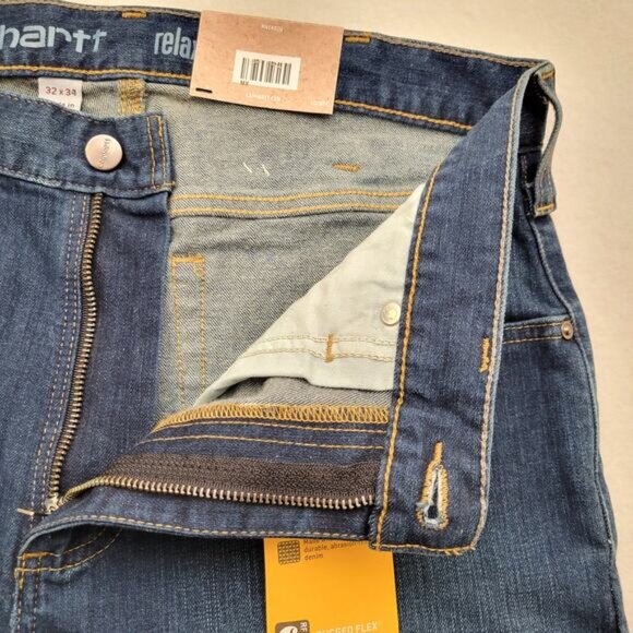 Carhartt Jeans Men's 32X34 Mid Rise Rugged Flex Straight Leg Relaxed Fit NEW - Picture 5 of 13